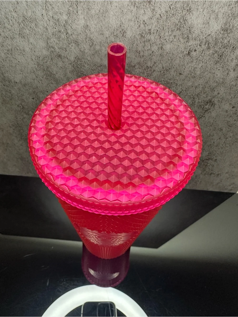 Starbucks Hot Pink Studded Tumbler with Straw - Bold Fuchsia